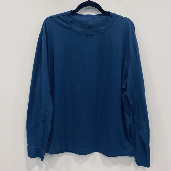 Lululemon XL Blue License To Train Better Each Day Long Sleeve Shirt Gym Sports - Picture 1 of 16